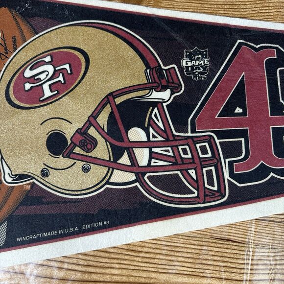 Vintage San Francisco 49ERS Felt Pennant WinCraft Sports Edition #3 NFL Football - Picture 4 of 13